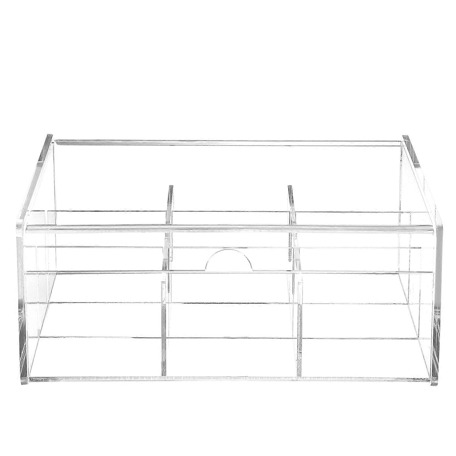 Desktop Tea Bag Storage Box 9 Grid Style Acrylic Container For Kitchen Organization Transparent 23X20cm 1Pack