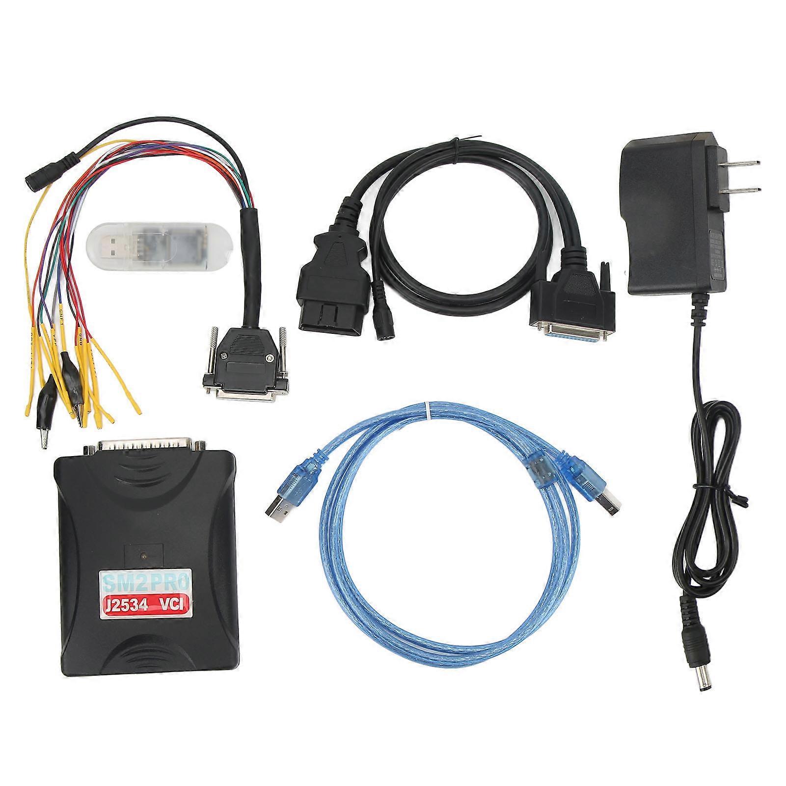 SM2 Pro J2534 VCI ECU Programmer 67 in 1 Read Write Diagnostic Tool Support Checksum 100-240V EU Plug