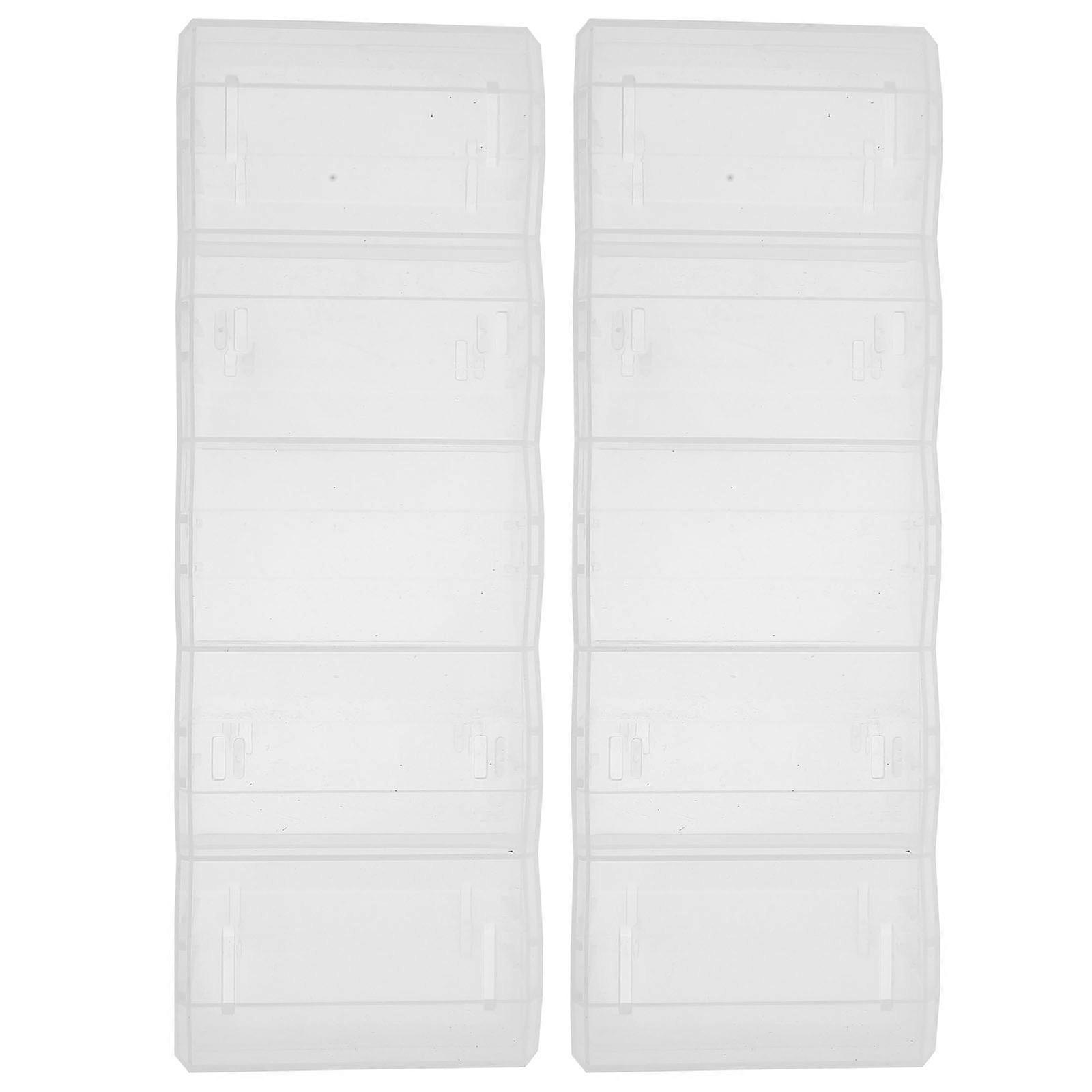Transparent Poker Chip Box for Storage 2Pcs Plastic Reusable Organizer