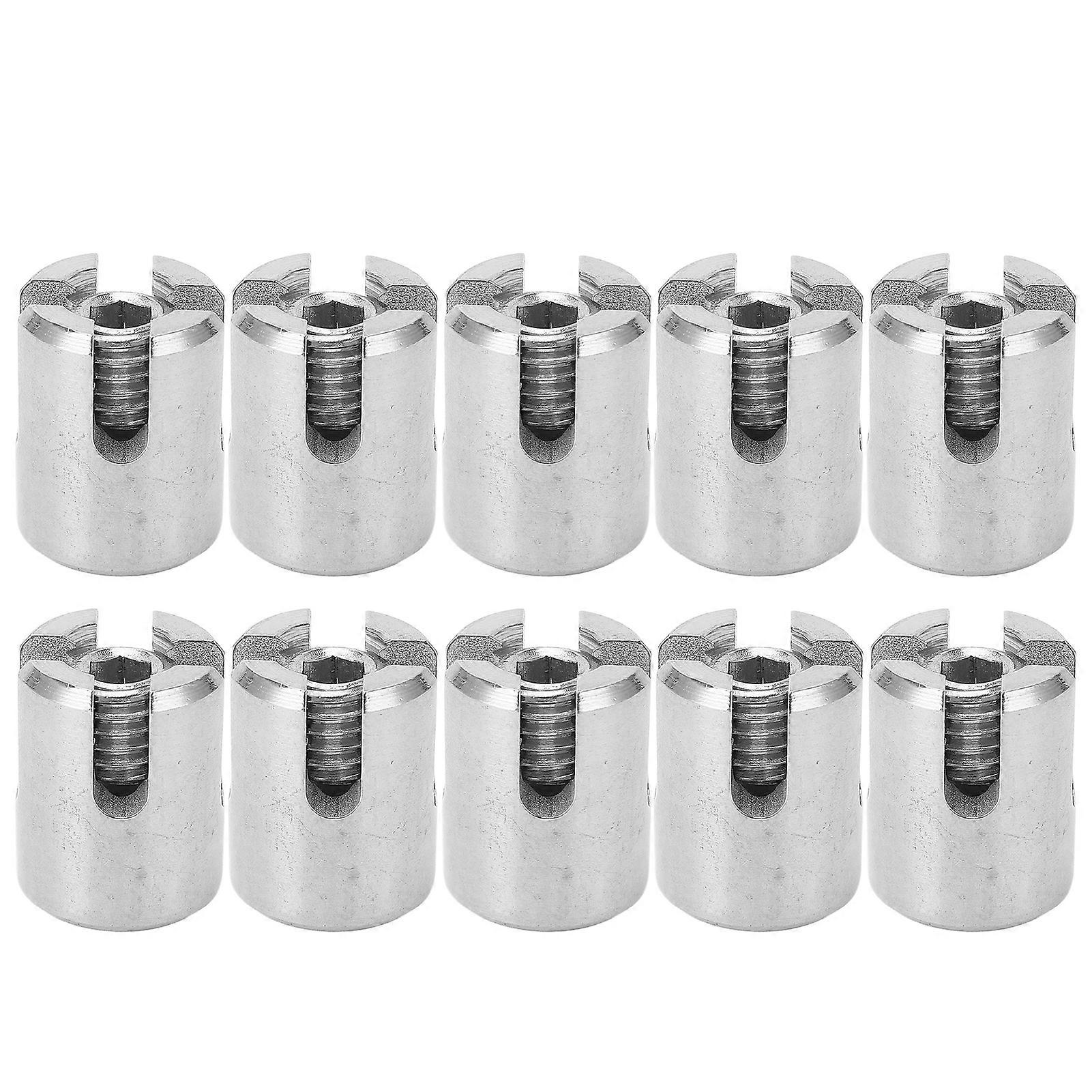 Lot de 10 serre-câbles croisés en acier inoxydable pour garde-corps, fixation pour intérieur et extérieur, M10, 4 mm