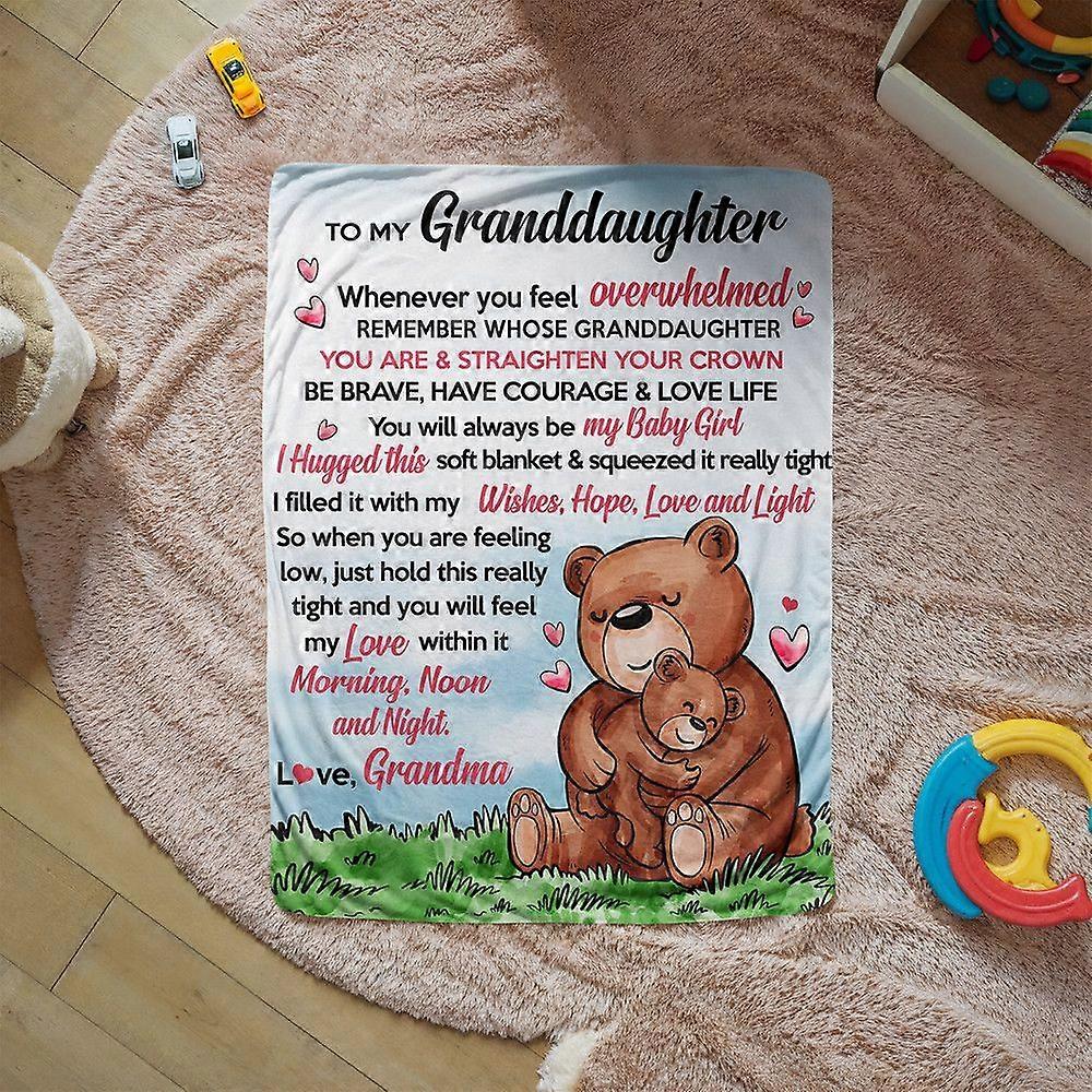 Orso alla mia coperta nipote dalla nonna augura speranza amore e luce