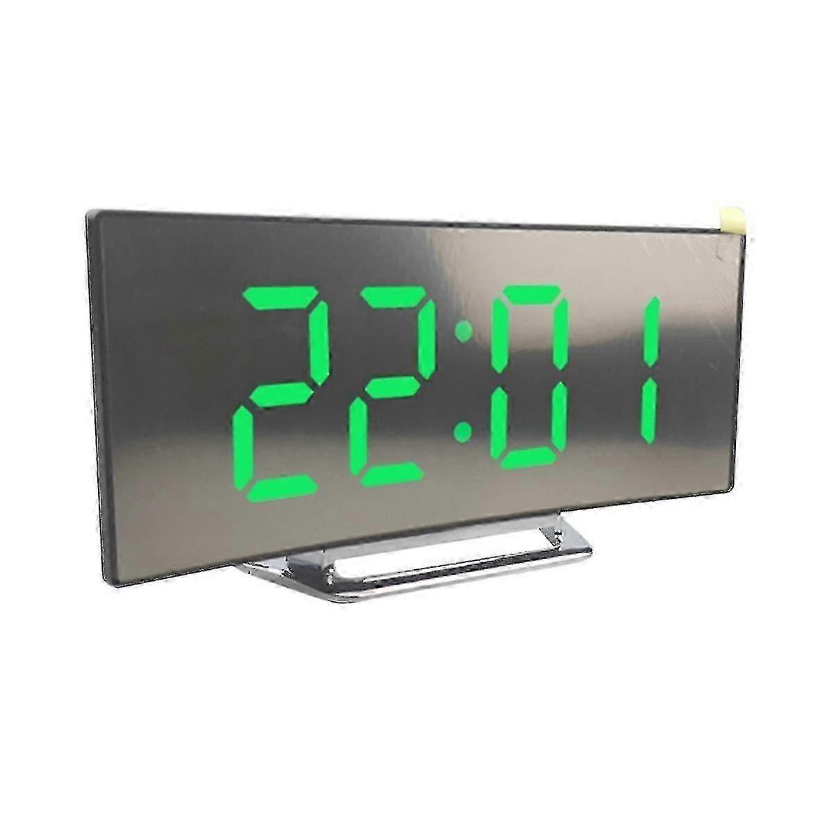 Luminous Large Digital Curved Dimmable Alarm Clock Led Clock Wake Up Desk Clock Children's Bedroom