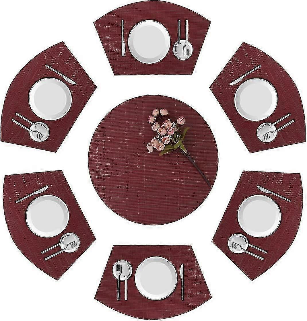 Set Of 7 Round Table Placemats