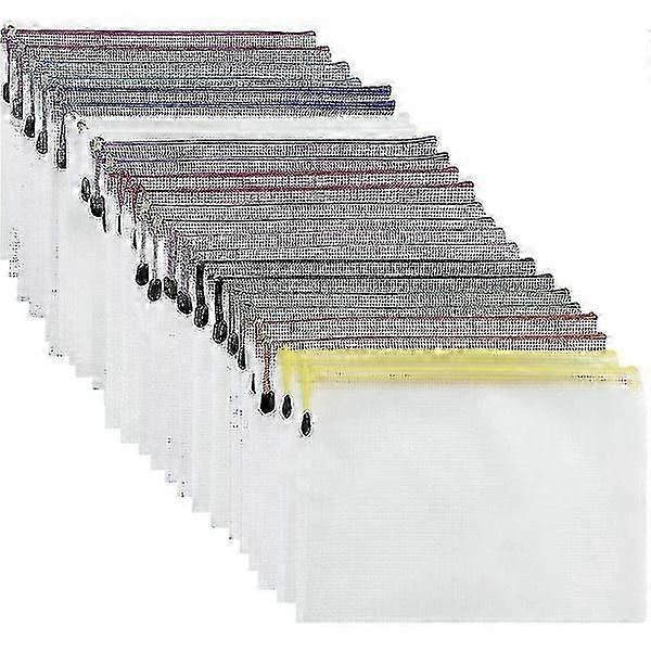 24-Pack A5 Plastic Document Wallets with Ziplock Seal - Ideal for Organising and Gifting