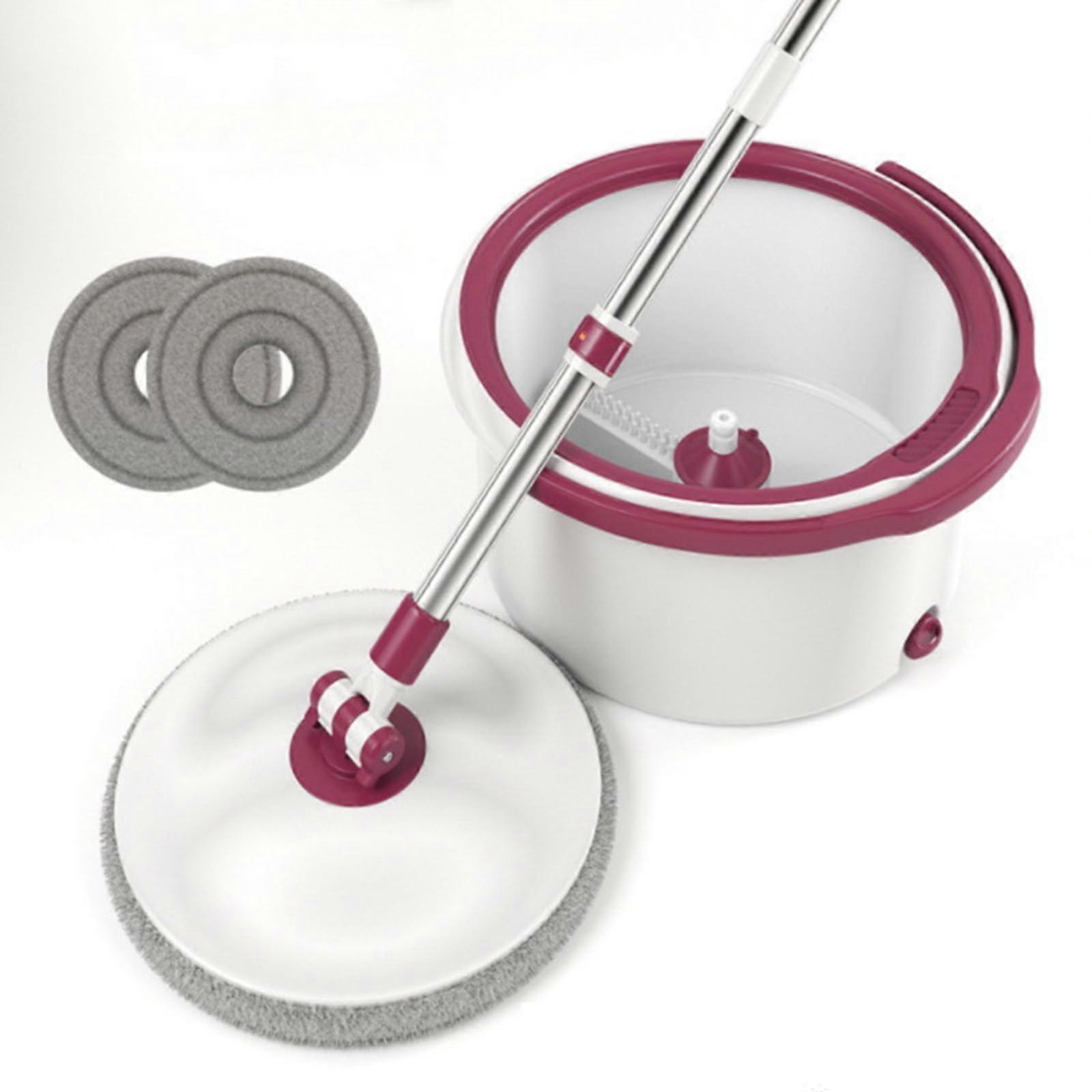 Mop Set Hand Washable Wet Dry Mop For Tile And Wooden Floors Pink