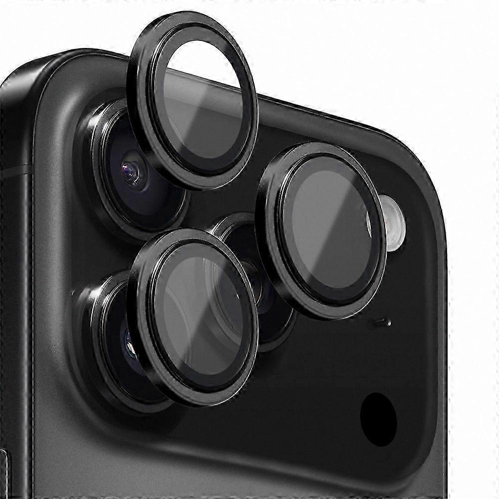 Tempered Glass Camera Lens Protector for 17 Pro Max / 17 Pro with Metal Ring Guard and Precise Fit Design