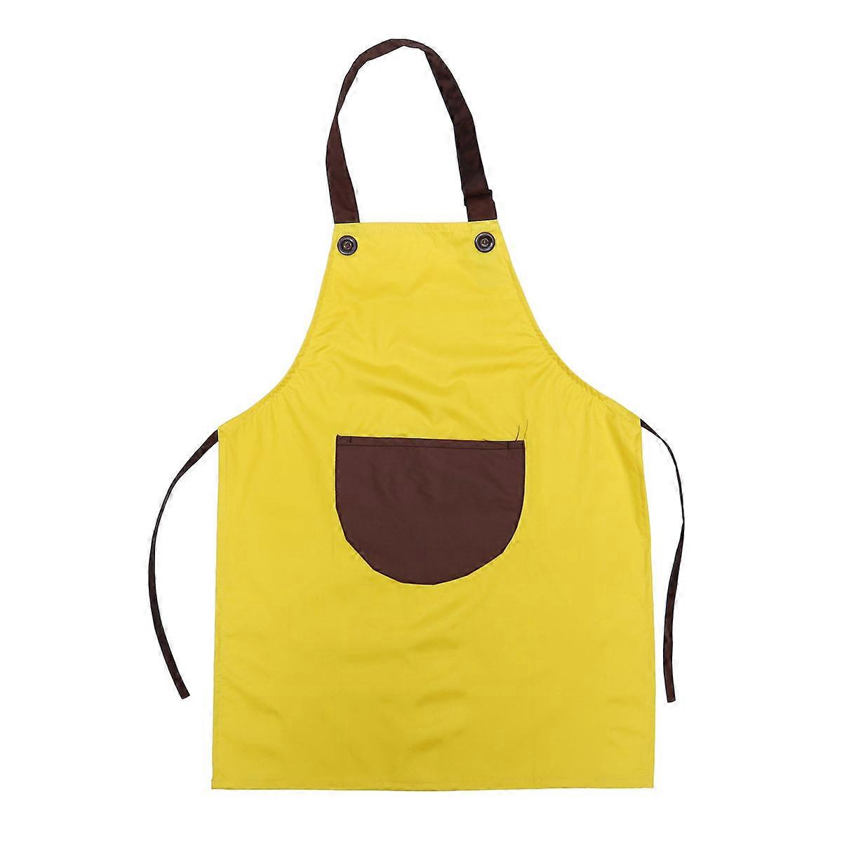 Art Painting Aprons Waterproof Overalls for Children 1Pcs Yellow