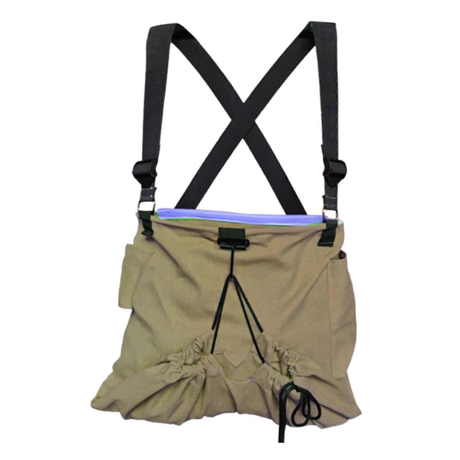 Fruit Picking Bag - Khaki Garden Harvesting Apron with Large Capacity for Mango and Fruit Collection