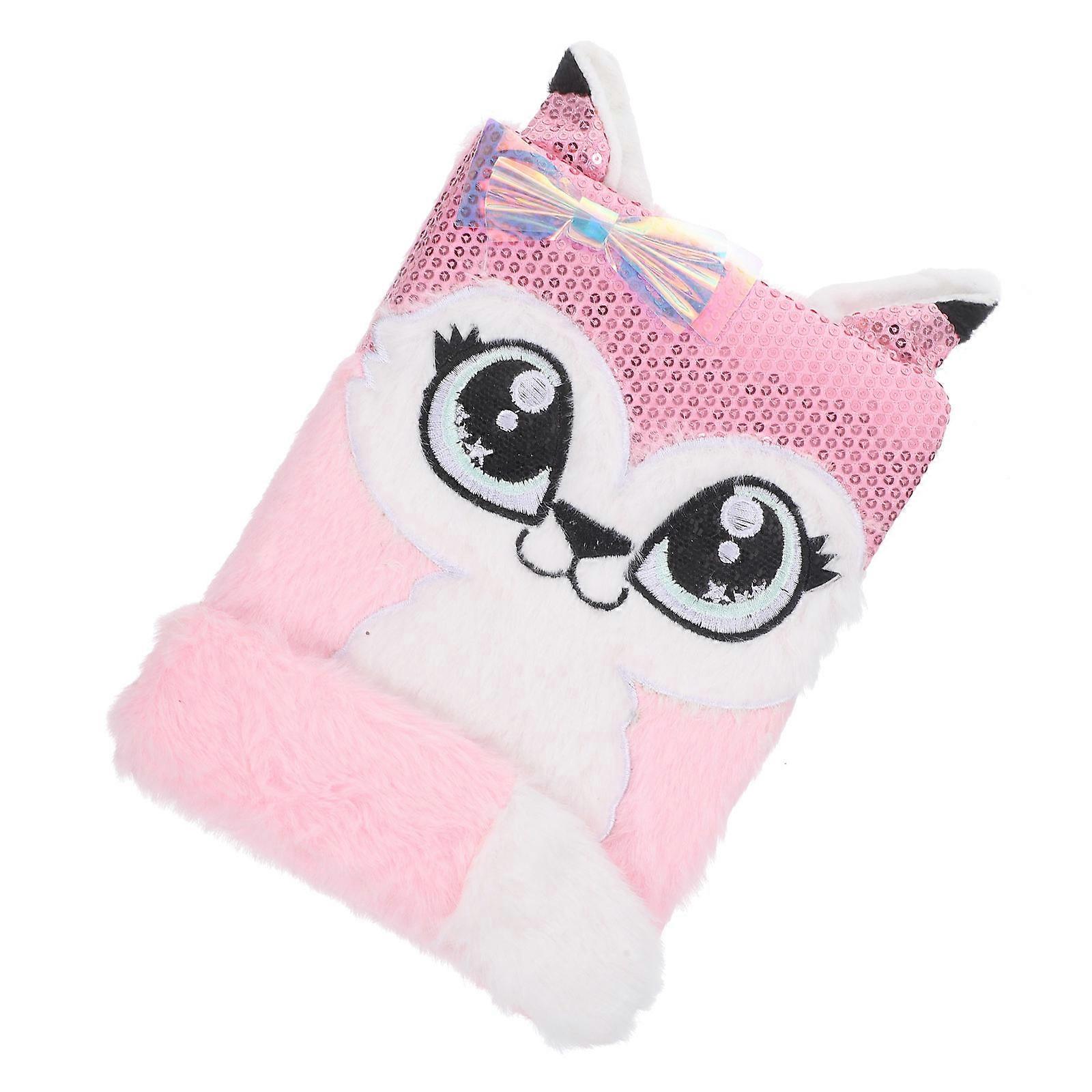 Lightweight Rectangular Journal Notebook With Plush Cover Suitable For School Office Scheduling 25x17.5cm 1Pcs
