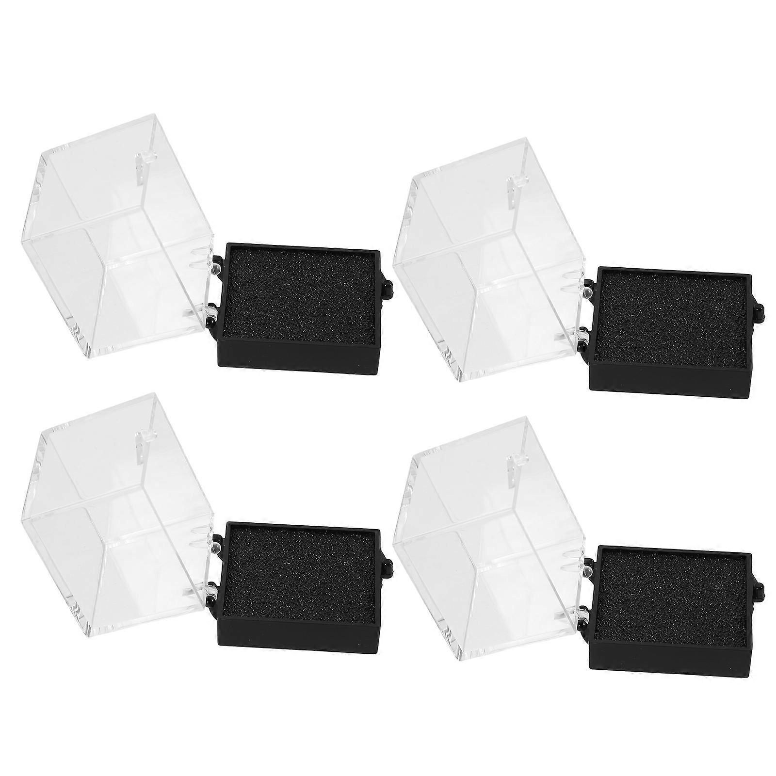 Crystal Mineral Specimen Square Storage Box For Jewelry Shells 3.50X3.40X3.40CM Sealing Performance 4Pcs