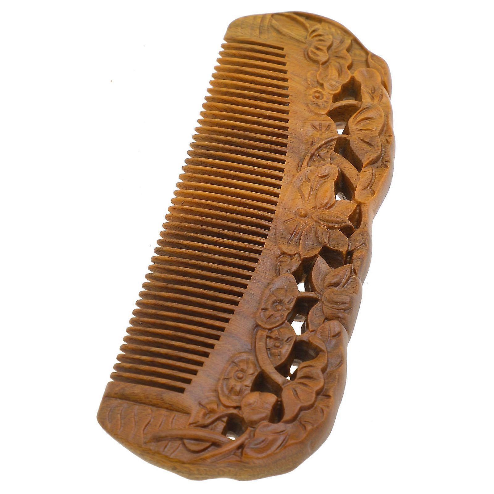 Hairdressing Detangler Comb Dual-Sided Design Home Use Ideal For Men And Women Coffee Color 1PC