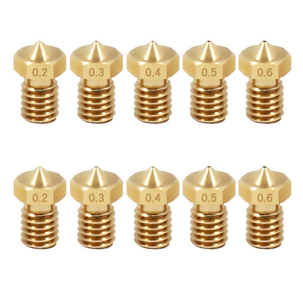 3D Printer Nozzle Brass Extruder Threaded for 3D Printer 20Pcs Pack