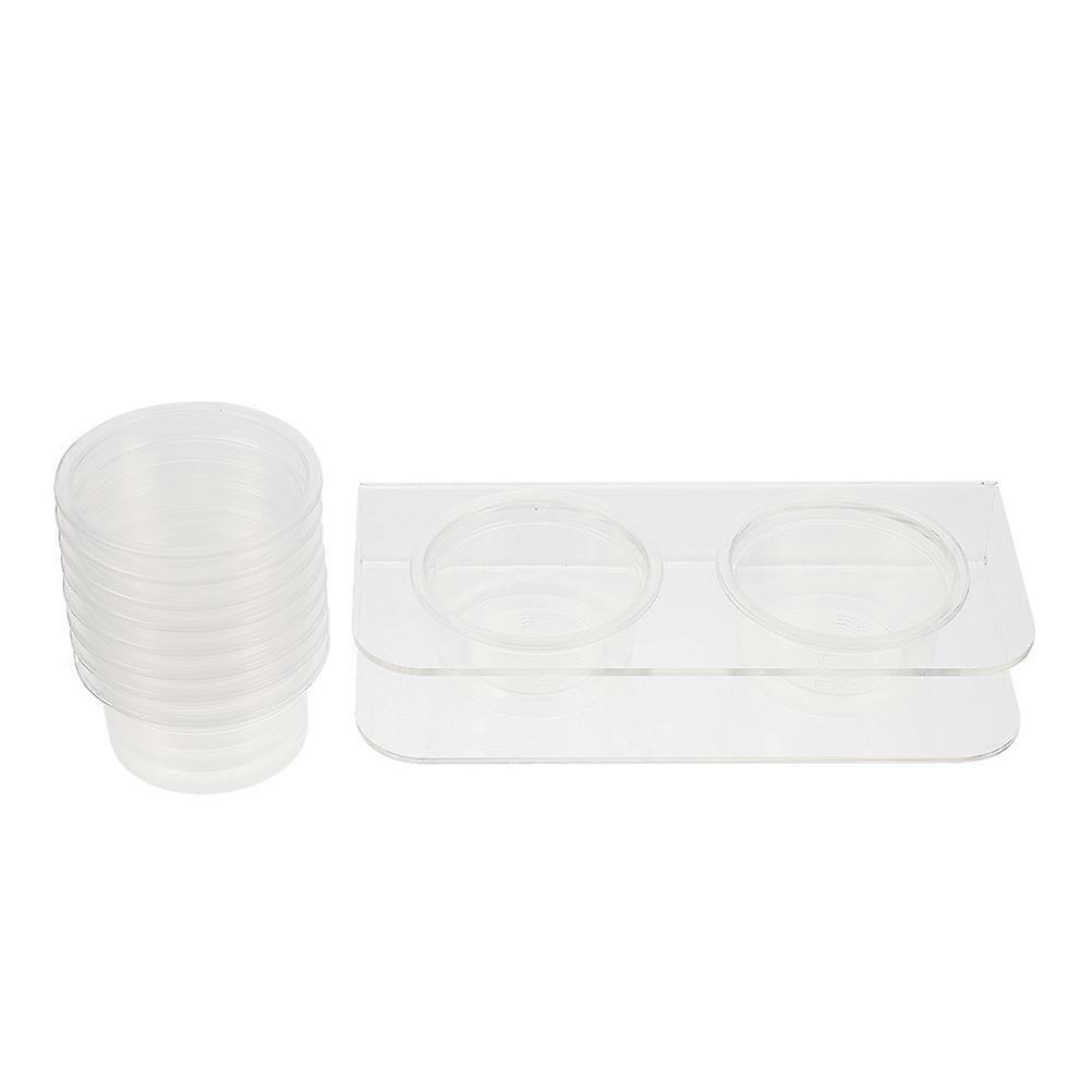 Suction Cup Reptile Feeders 2 Sets Designed For Pet Owners 18.50X8.70X3.50CM ABS Material Feeding Solution