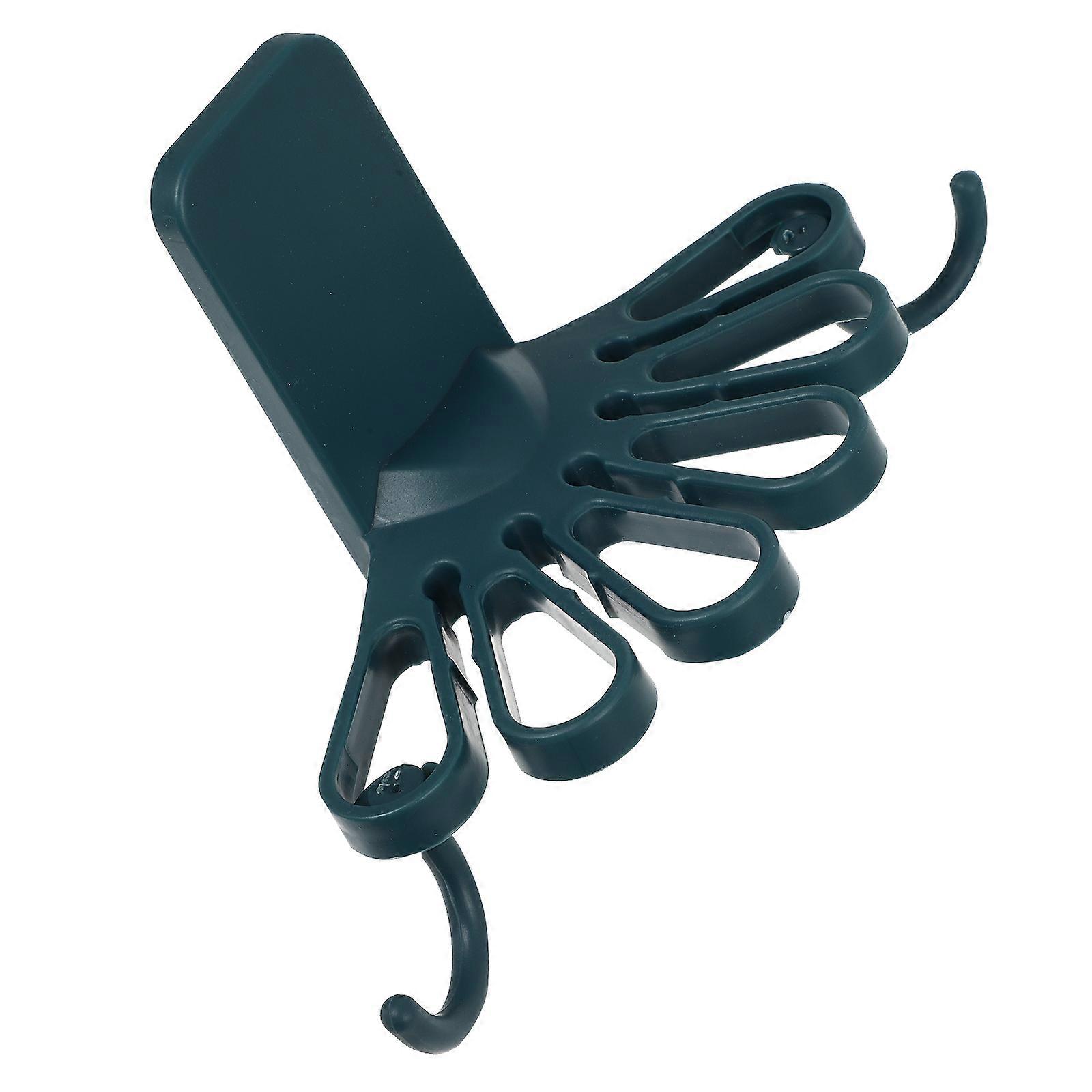 Wall-Mounted Towel Holder Kitchen Rack for Temporary Storage Featuring Blue Abs Material and Flower Shape Design 1Pack