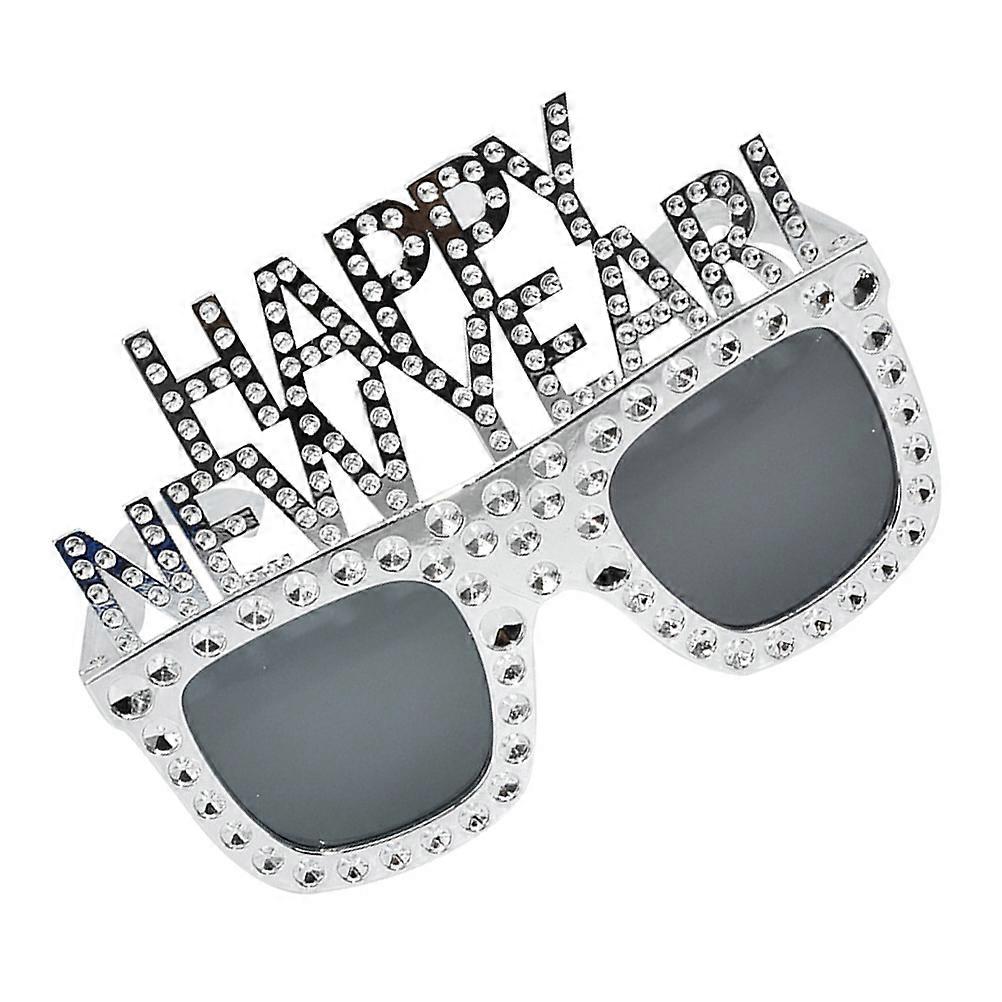 Funny Glasses for 2Pcs New Year Party Prop Silver Eyeglasses 2023