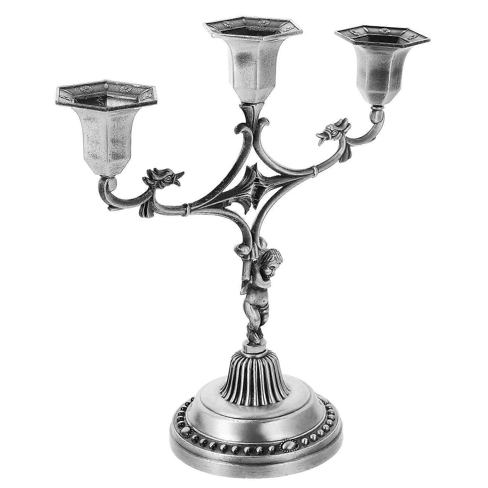 Zinc Alloy Candle Holder for Holy Religious Use 4Pcs Set