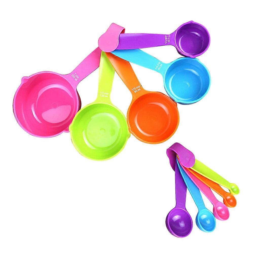 Colorful Baking Measuring Spoon Set For Home Cooks In Assorted Color Featuring Nesting Design 10Pcs