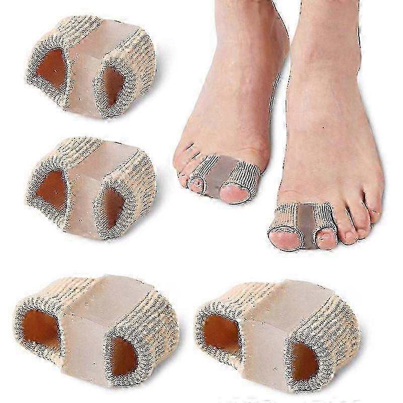 Bunion Toe Separators For Overlapping Toes Women Men, Gel Toe Spacers Bunion Corrector With 2 Loops For Feet (10pc Large Size)