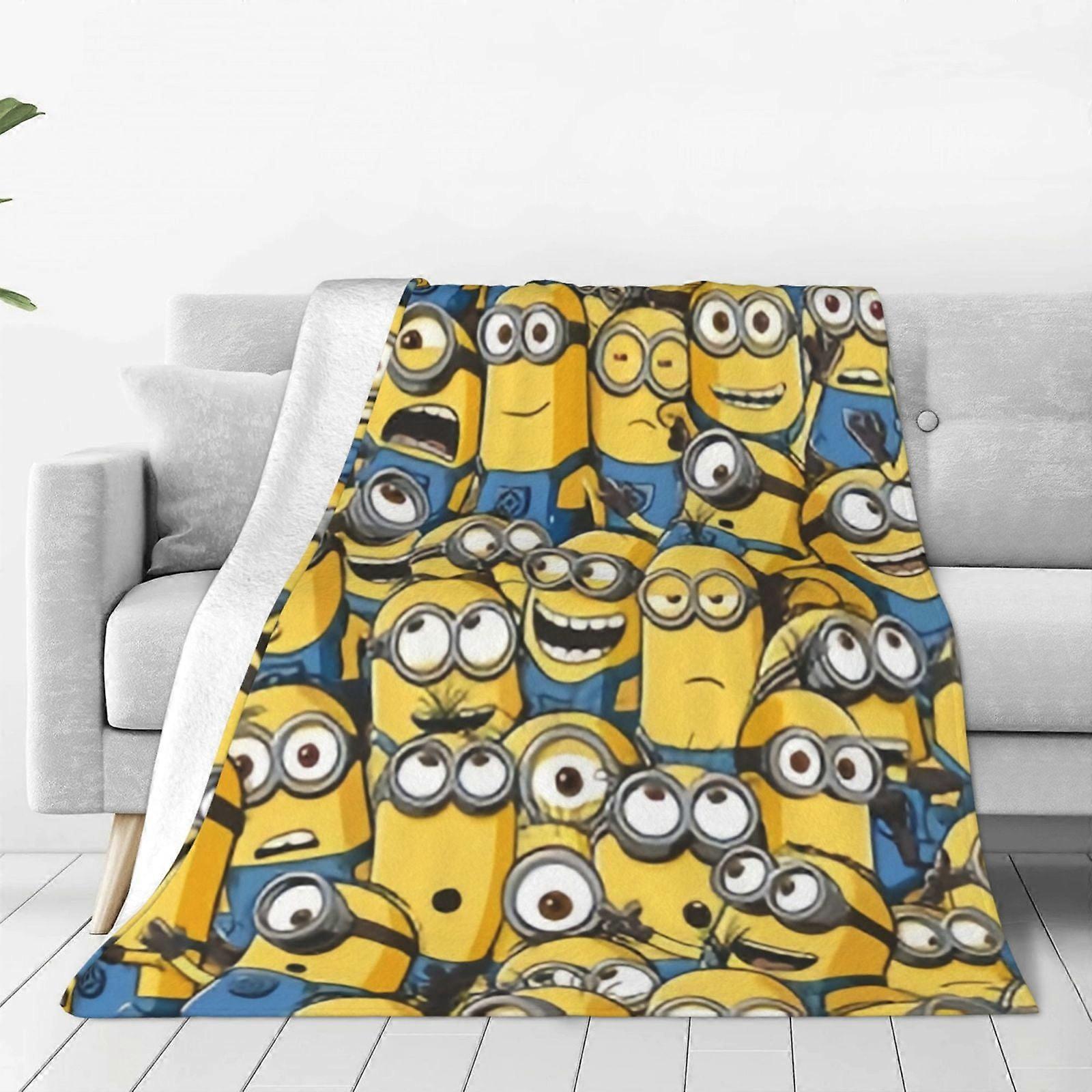 Minions Fleece Blanket Super Soft Cozy Throw Blanket, Lightweight Fuzzy Comfy Flannel Blanket Warm Plush Throw Blankets For Couch, Sofa, Bed
