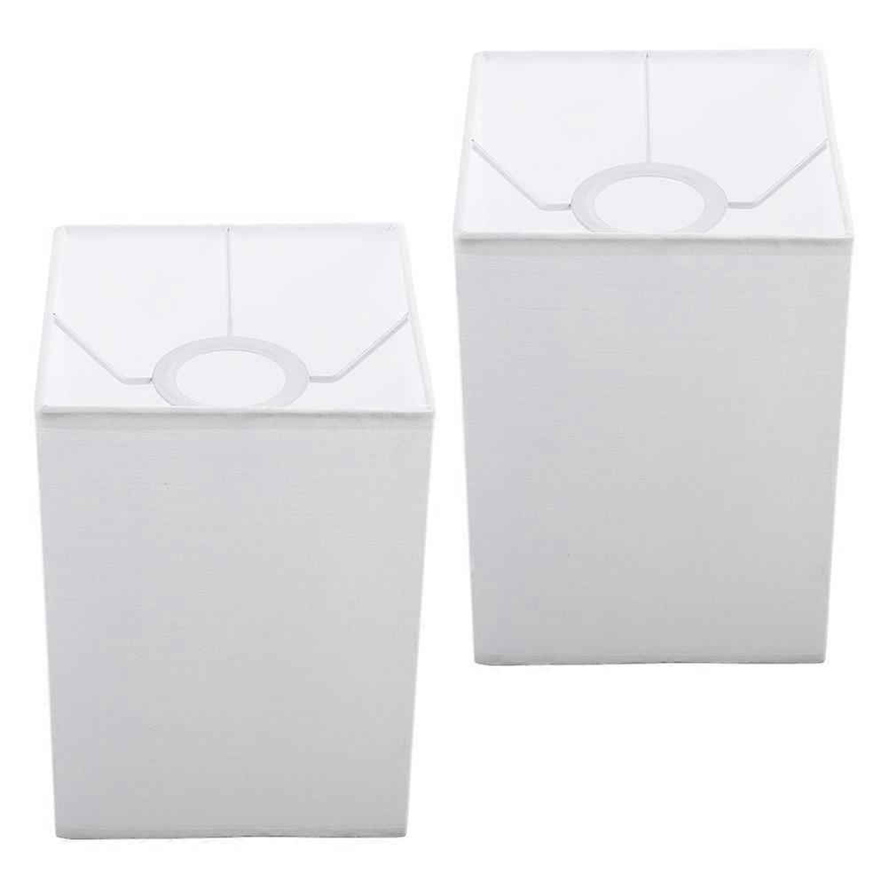 Square Lamp Shade Fabric Lamp Shade for Decor 8Pcs White Decorative Cover