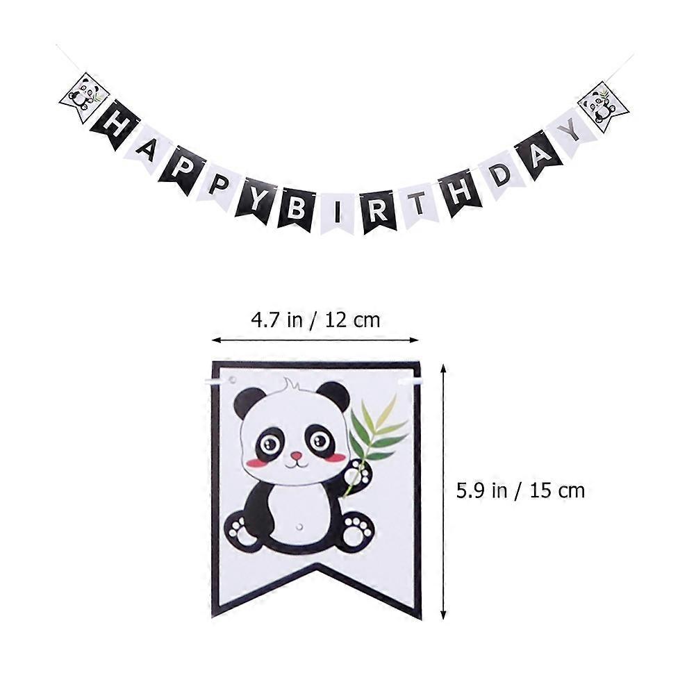 Panda Birthday Balloons Set for Decoration with Blue Latex and Confetti
