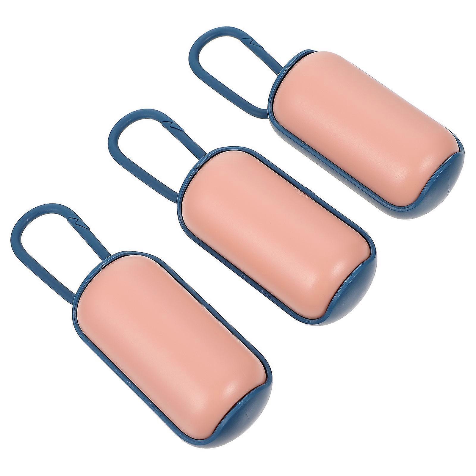 Dog Waste Bag Dispenser Holder for Pet Use with 3Pcs and 45 Bags Navy ABS