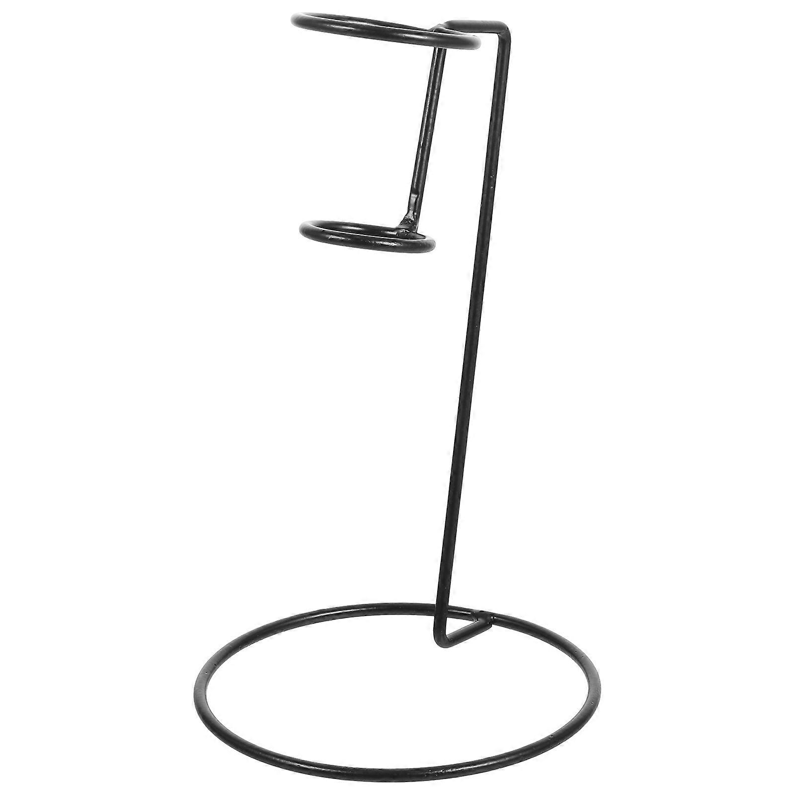 Snack Serving Rack Cone Holder for 2Pcs Ice Cream Stand Black