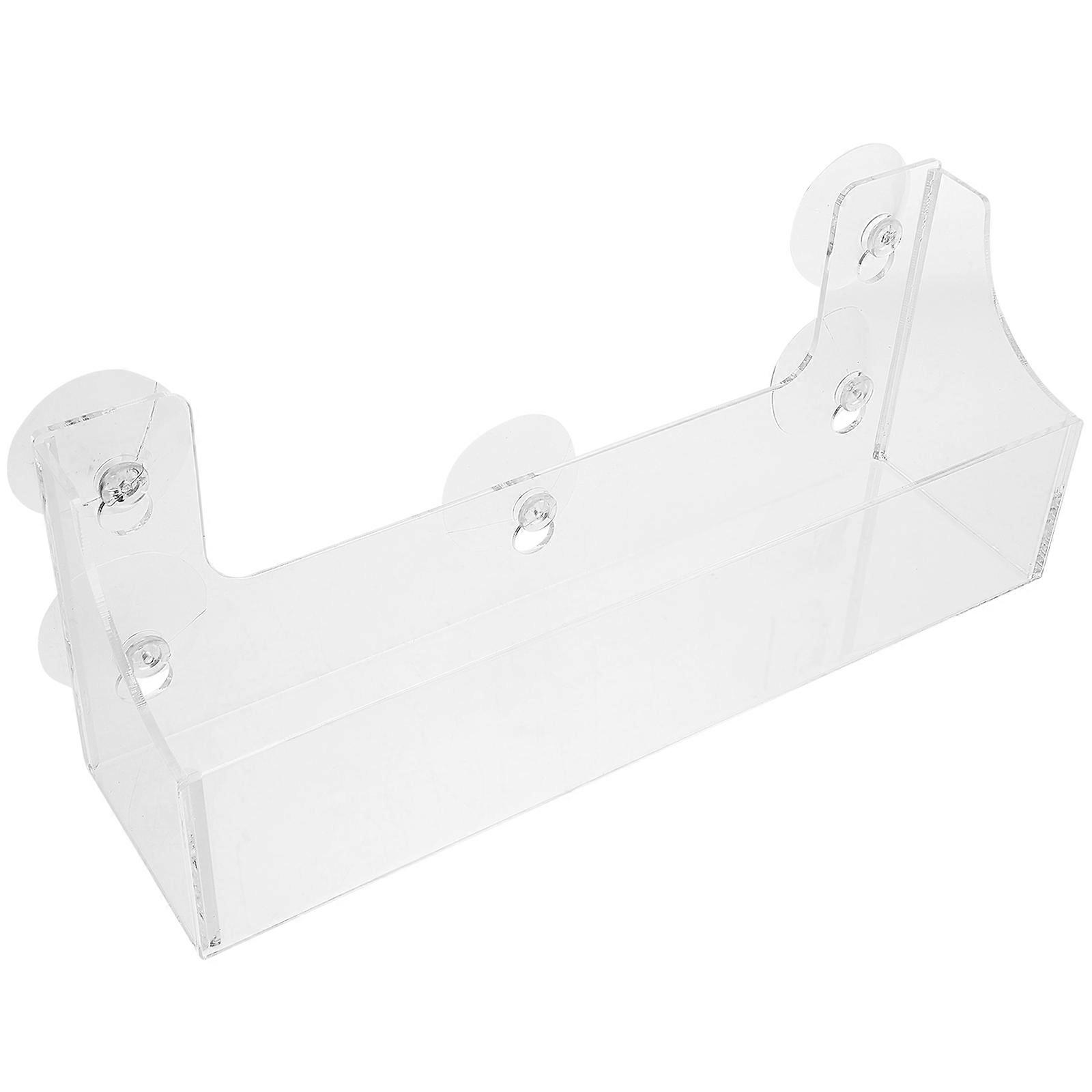 Transparent Acrylic Suction Cup Shelf for 5Pcs Refrigerator Storage