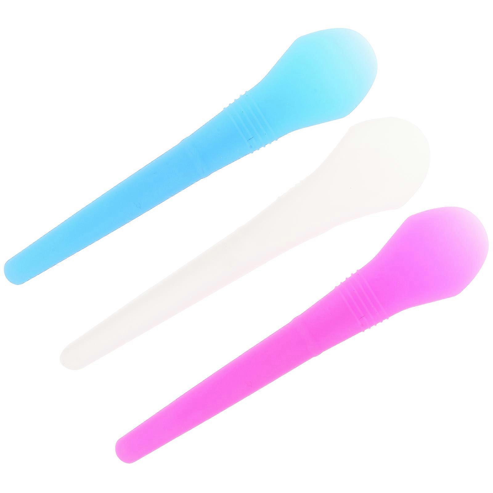 Flexible Mask Brush Silicone Applicator Tool For Beauty Routine 14x3x1cm 3Pcs