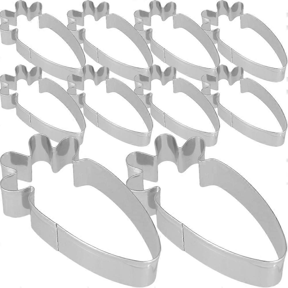 Creative Cookie Mold Set With Carrot Shape For Baking Sessions DIY Projects 10Pcs Stainless Steel