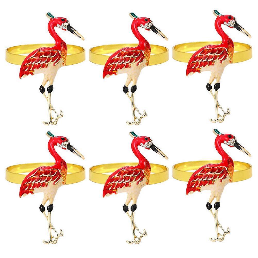 Decorative Flamingo Napkin Buckles 12 Pcs Elegant Table Decoration Ideal For Weddings Birthdays And Holiday Receptions