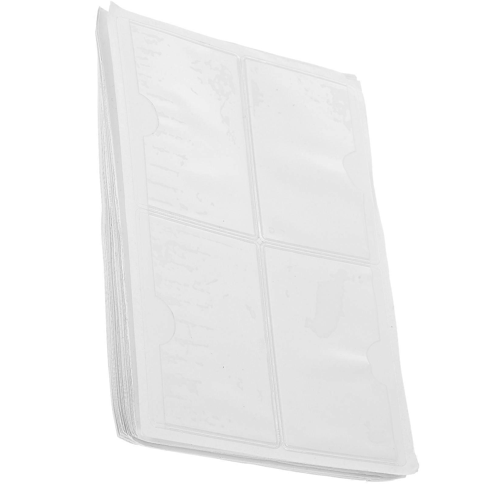 Clear Card Holder for Storage Self Adhesive PVC White Material 400Pcs Quantity
