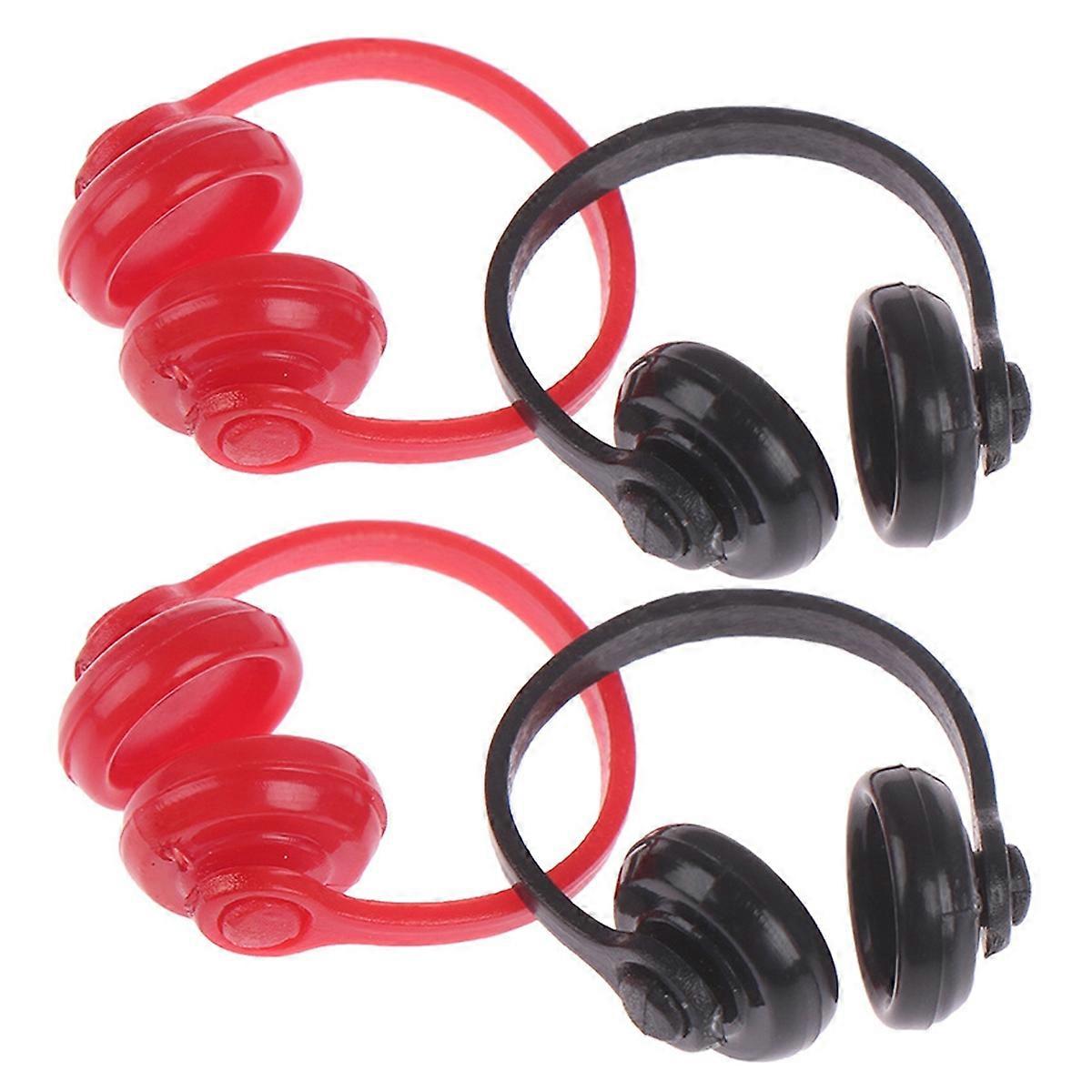 Dollhouse Mini Earphone Plastic Headset Model for Decor 4Pcs Accessories