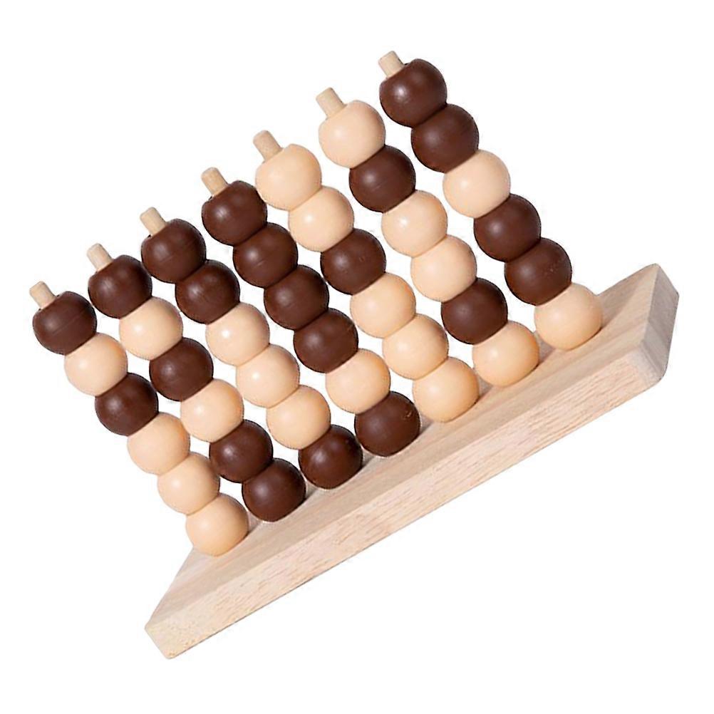 Logical Training Four in A Row Game Toy for Indoor Play and Educational Activities Made of Wood Multi Color 1 Set