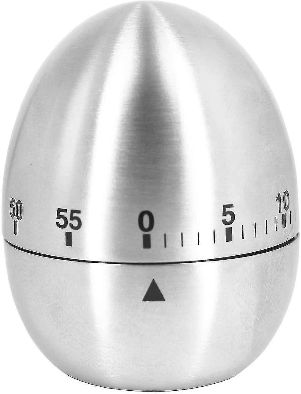 Egg Kitchen Timer Cute Manual,stainless Steel Metal Mechanical Visual Countdown