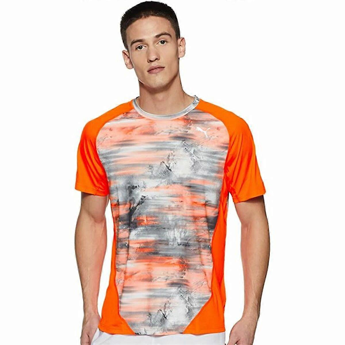 Menâs Short Sleeve T-Shirt Graphic Tee Shocking Puma Graphic Tee Shocking Orange/M