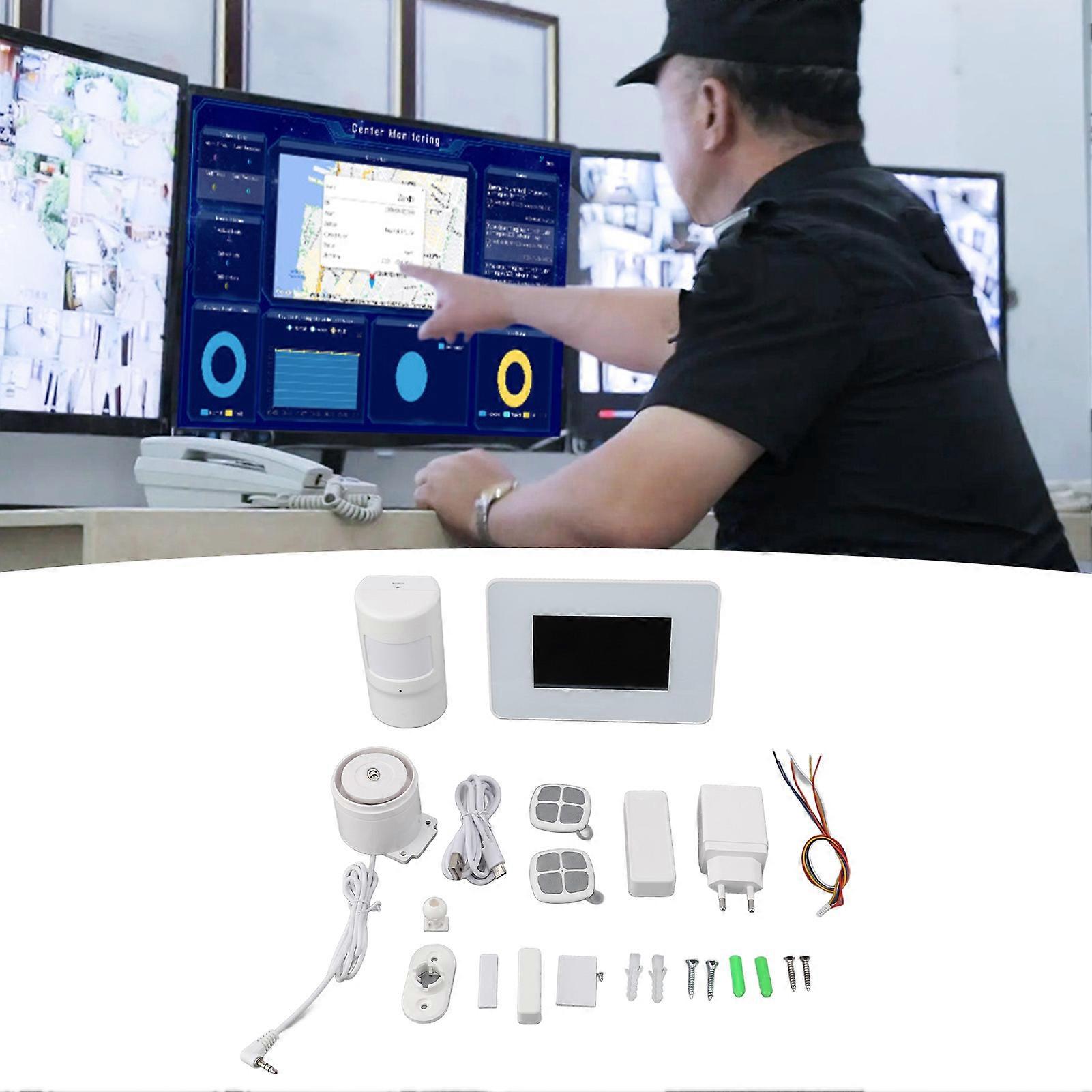 Wireless GSM 2G 4G Alarm Panel with Sensors, 1000mAh Battery
