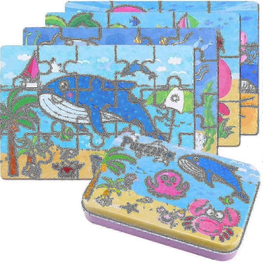 2025 Puzzle,blocks-underwater,world4pcs,multicolour)