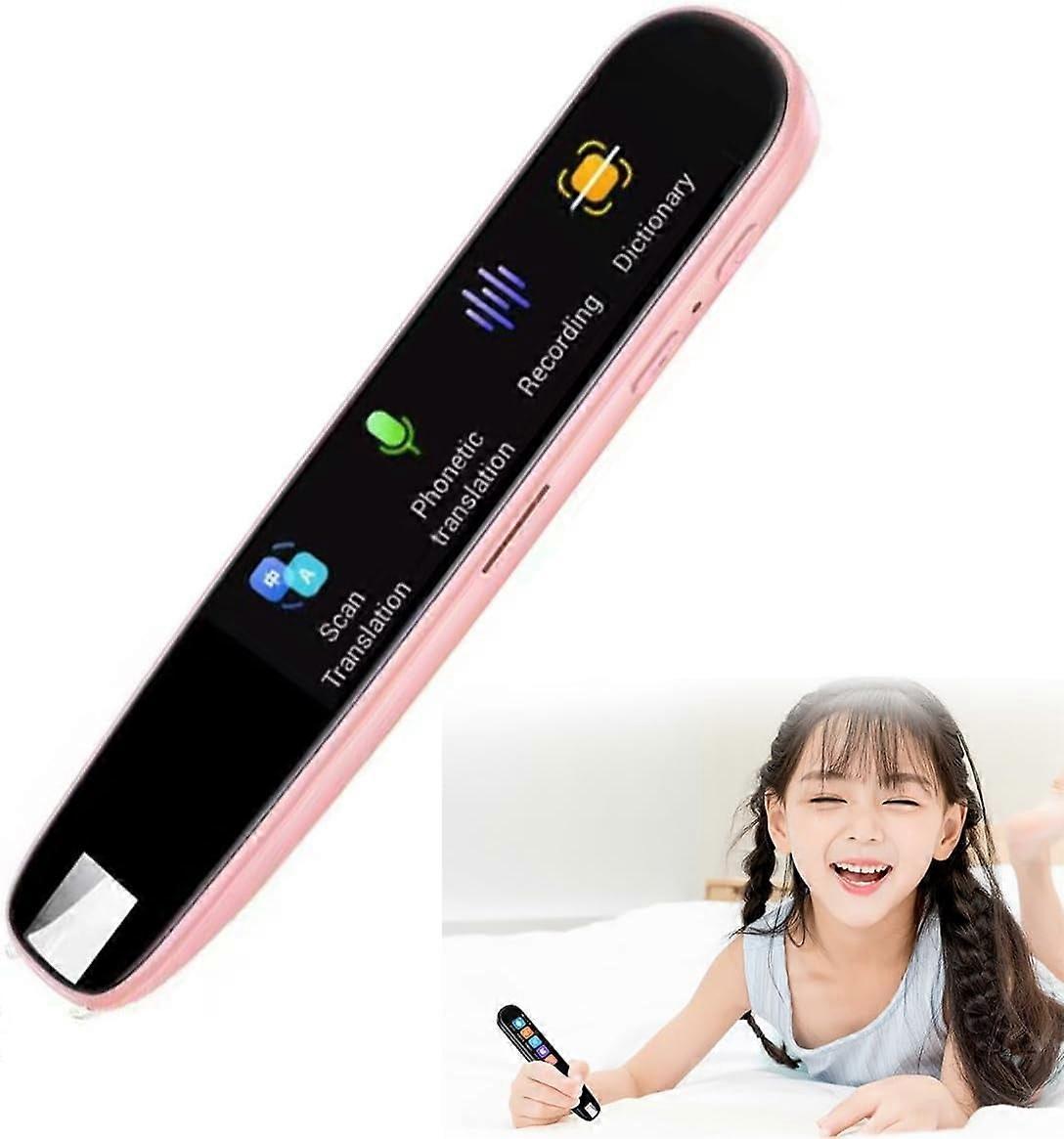 Amigo Pen Traductor, compatible with smart translation, portable voice language translator pen, digital translation device (Pink)