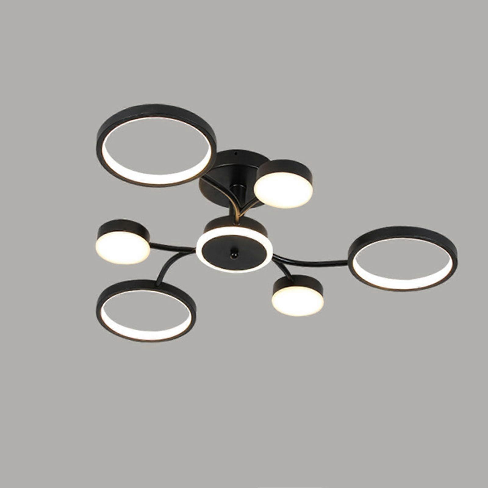 Ceiling Lamp Dimmable LED Ceiling Light With Remote Control, Black Finish, For Bedroom, Living Room, Cafe