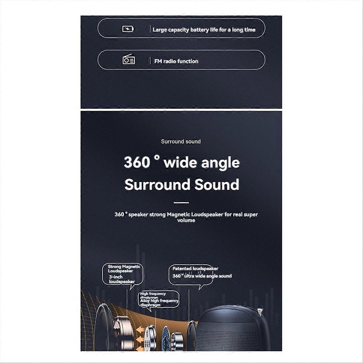 Wired Voice Amplifiers Loudspeaker For Teachers White