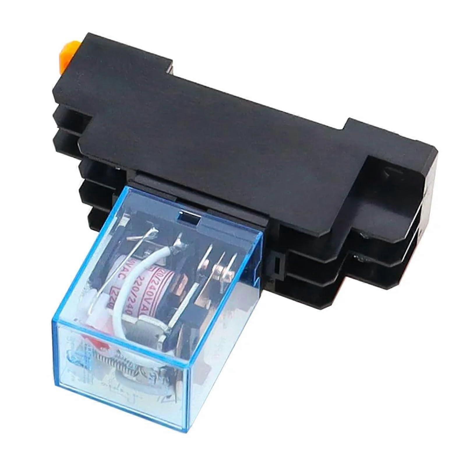 AC/DC Coil Power Relay DPDT 8Pin With Base AC 36V Socket