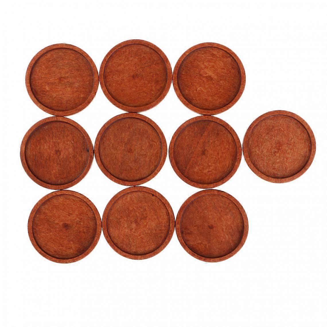 10 Pieces Stone Base Support Round Cabochon Wood Setting Base - 25mm
