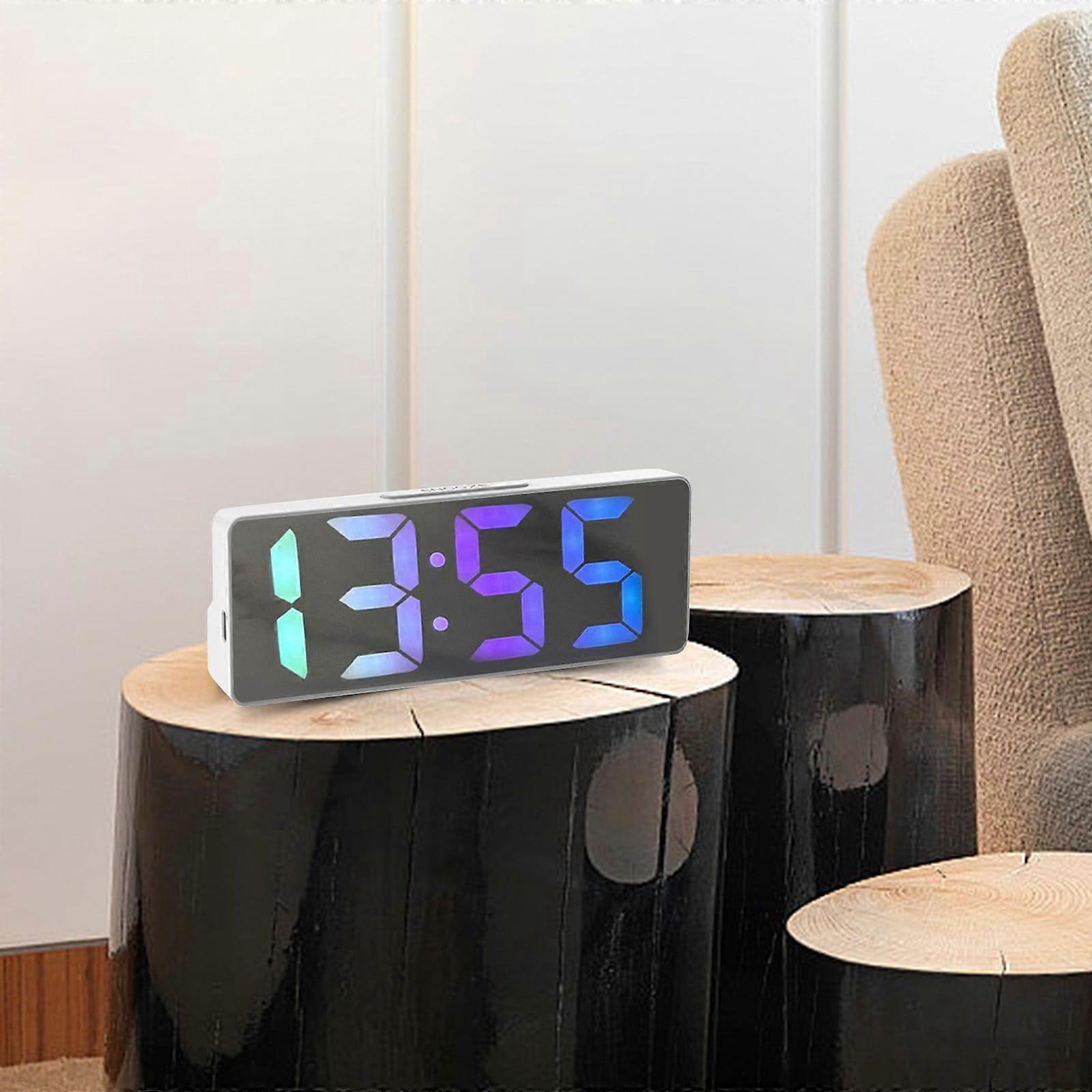Alarm Clock Simple LED Electronic Alarm Clock USB Battery Dual Use Voice Control Alarm Clock