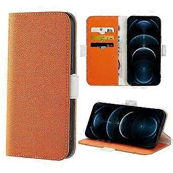 For iPhone 12 Pro Max Candy Color Litchi Texture Leather Phone Case