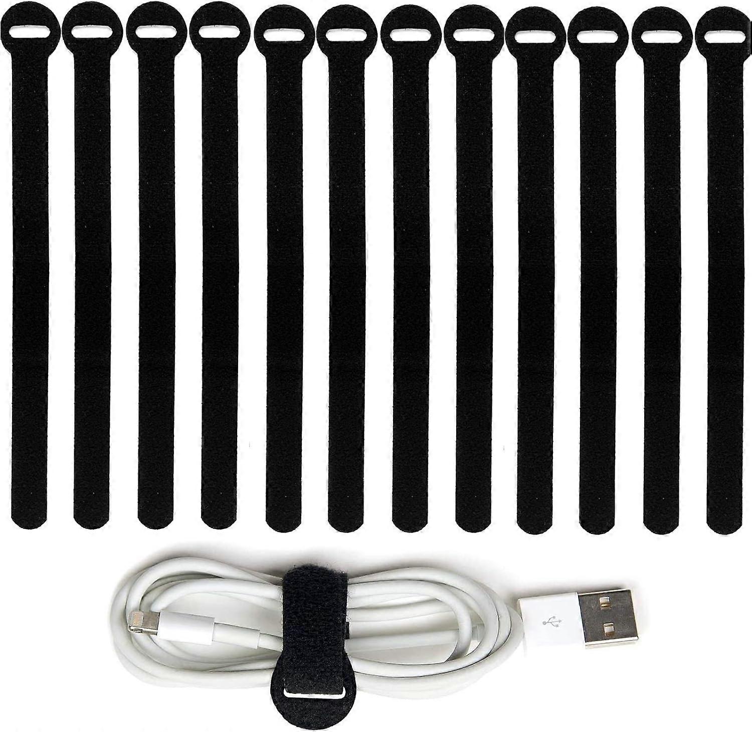 200PCS Reusable Fastening Cable Ties, 6-Inch Cable Straps Cable Management, Multi-Purpose Hook & Loop Cord Organizer