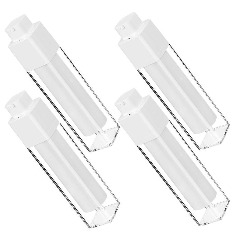 Refillable Airless Pump Bottles Transparent Lotion Bottles for Storage 4Pcs