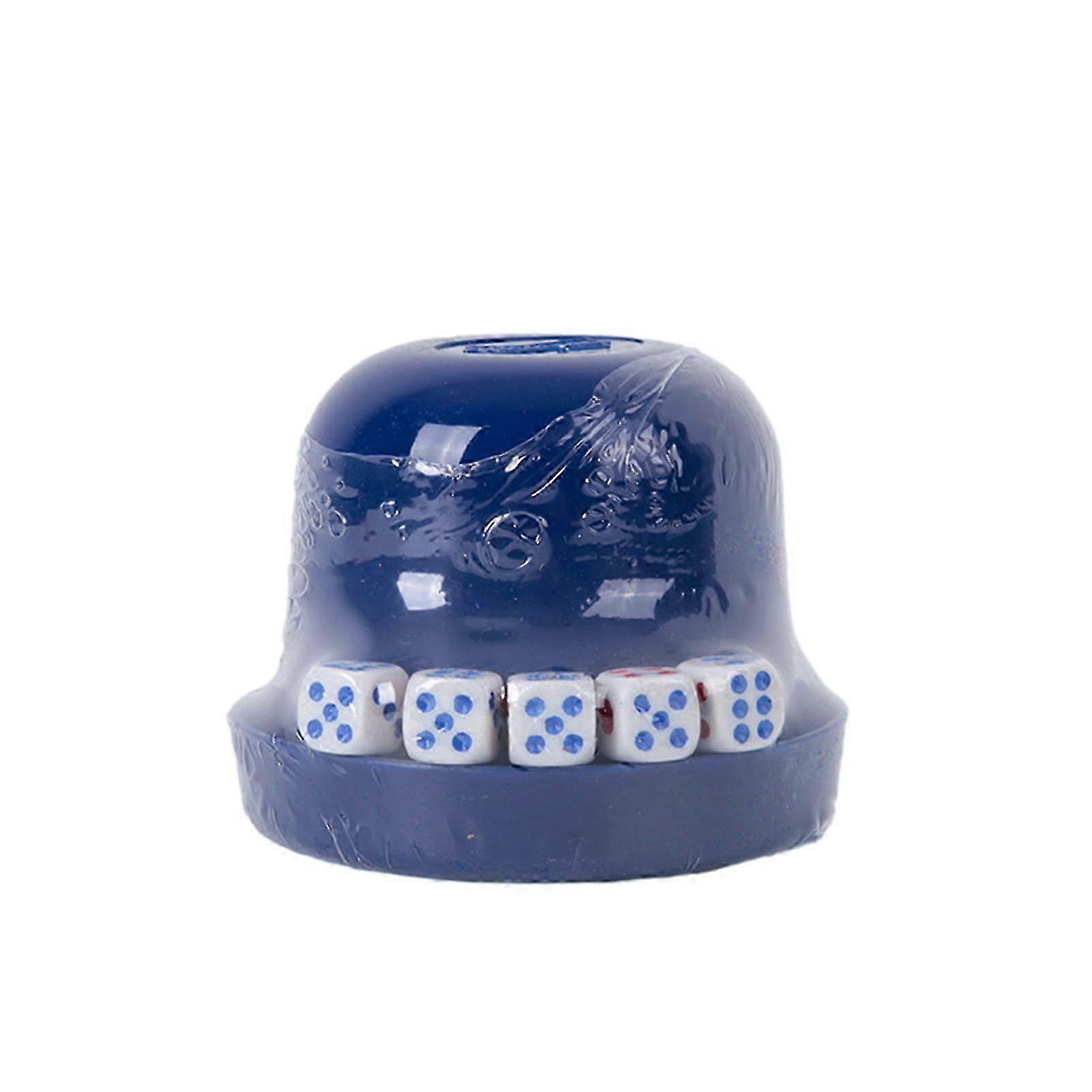 Dice Cup Dice Set, Smooth Surface, Anti-crack, Round Edge, White Dice for Table Game, Bar, Club & KTV