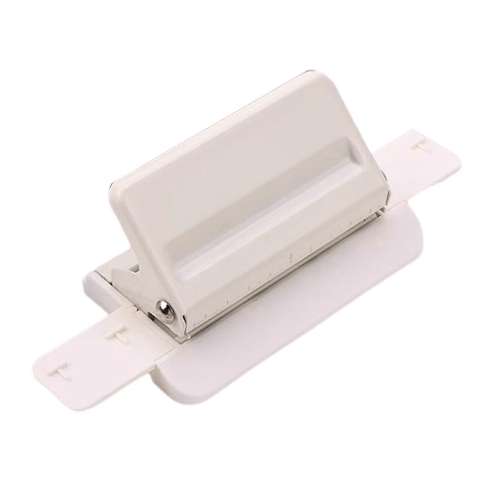 Punching Machine 4 Holes Punch Paper Puncher Hand Account Hole Puncher Easy to Use Punching Machine for Office  White