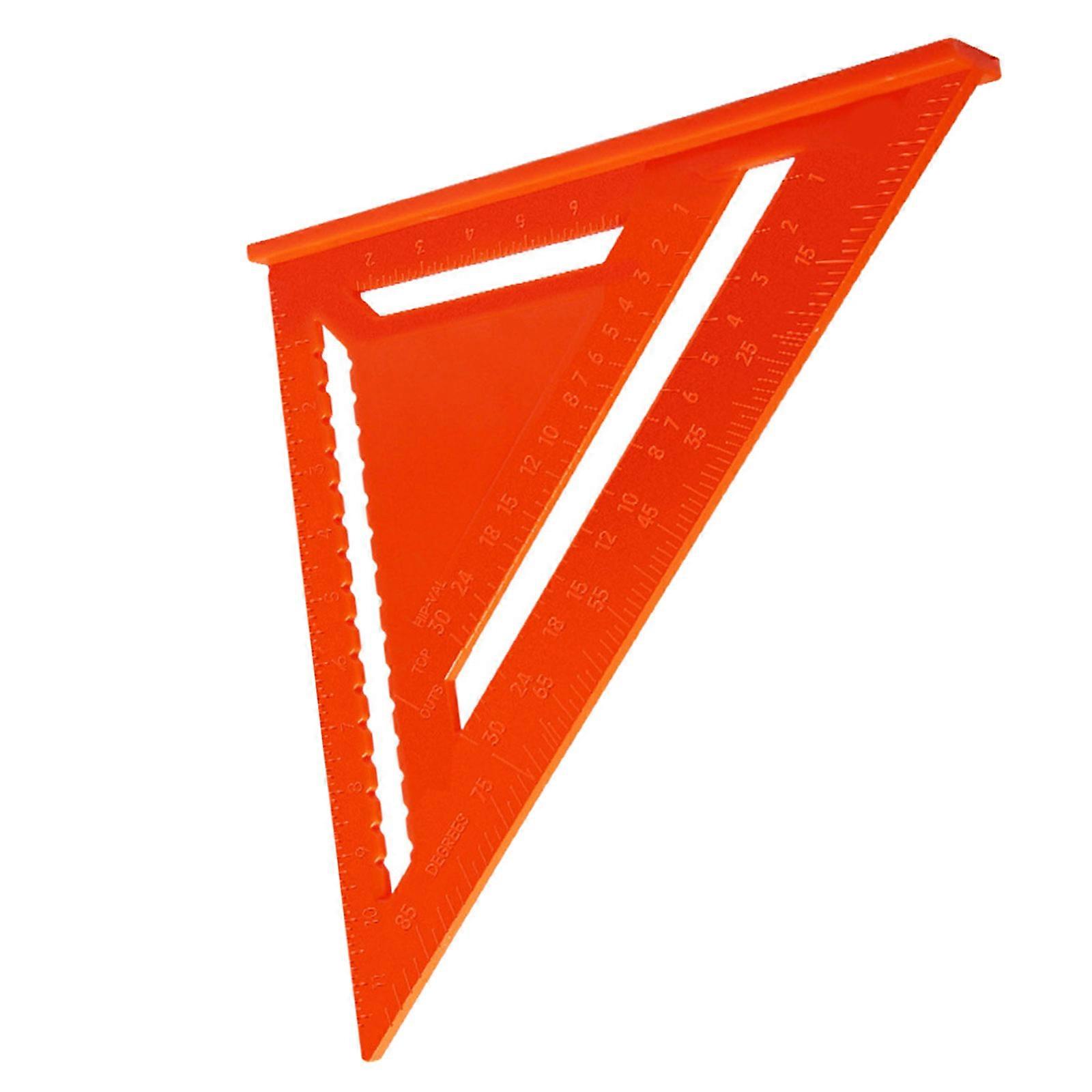 Multipurpose Rafter Square Triangle Ruler Layout Tool for Precisions Measurement in Carpentry and Home Improvement  7 inches